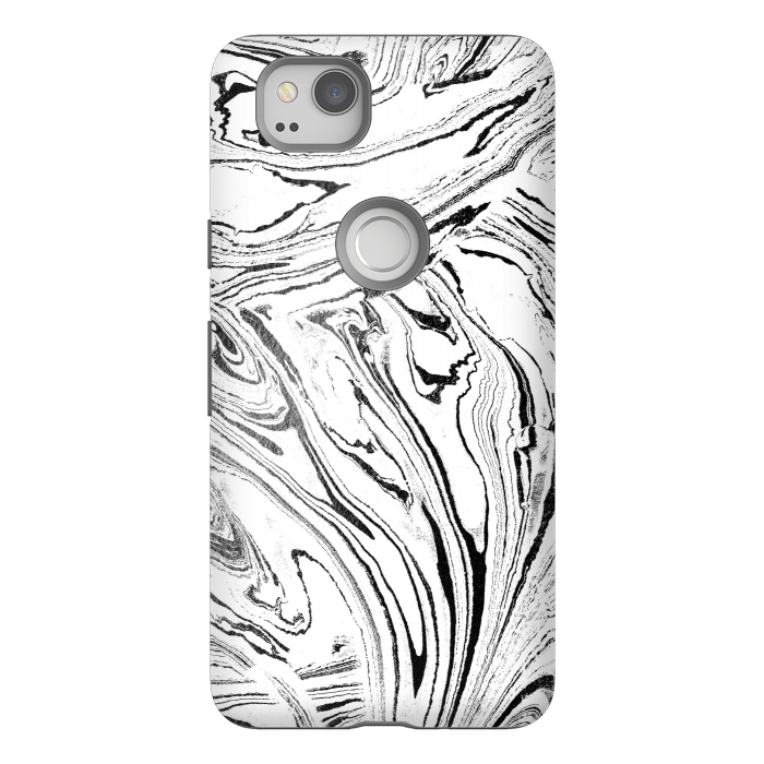 Pixel 2 StrongFit White liquid marble paint by Oana 