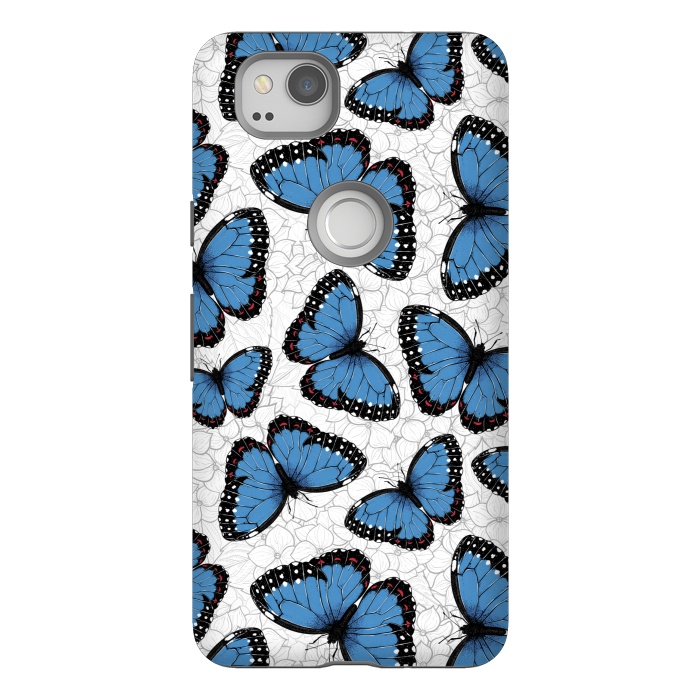 Pixel 2 StrongFit Blue morpho butterflies by Katerina Kirilova