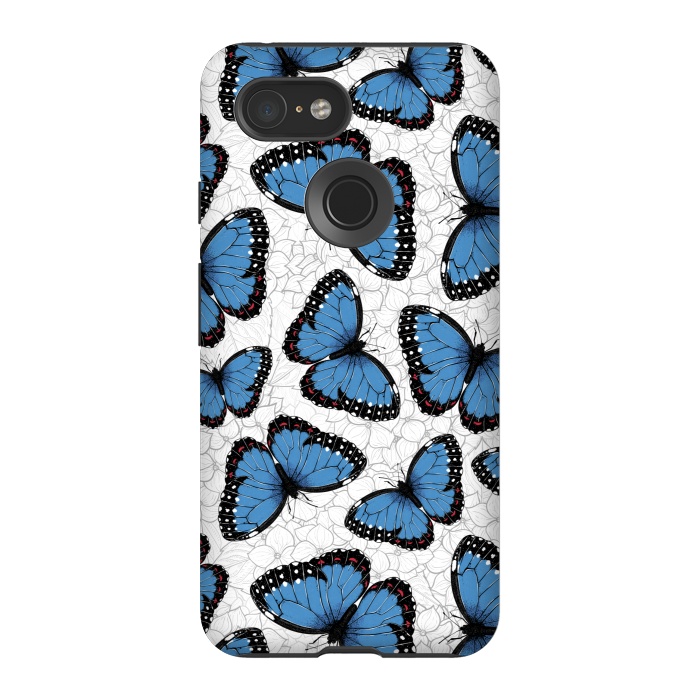 Pixel 3 StrongFit Blue morpho butterflies by Katerina Kirilova
