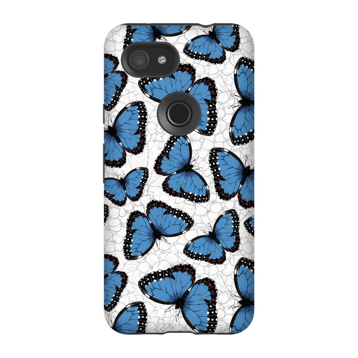 Pixel 3A StrongFit Blue morpho butterflies by Katerina Kirilova