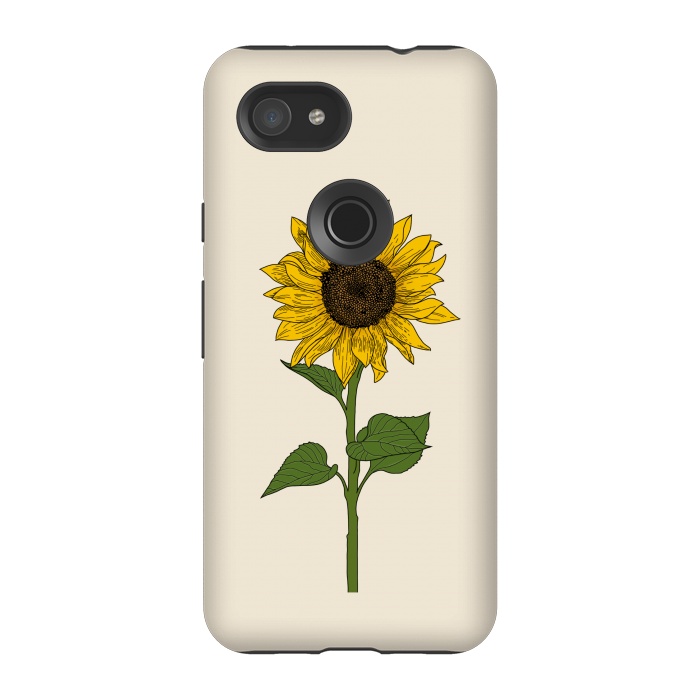 Pixel 3A StrongFit Sunflower by Jms