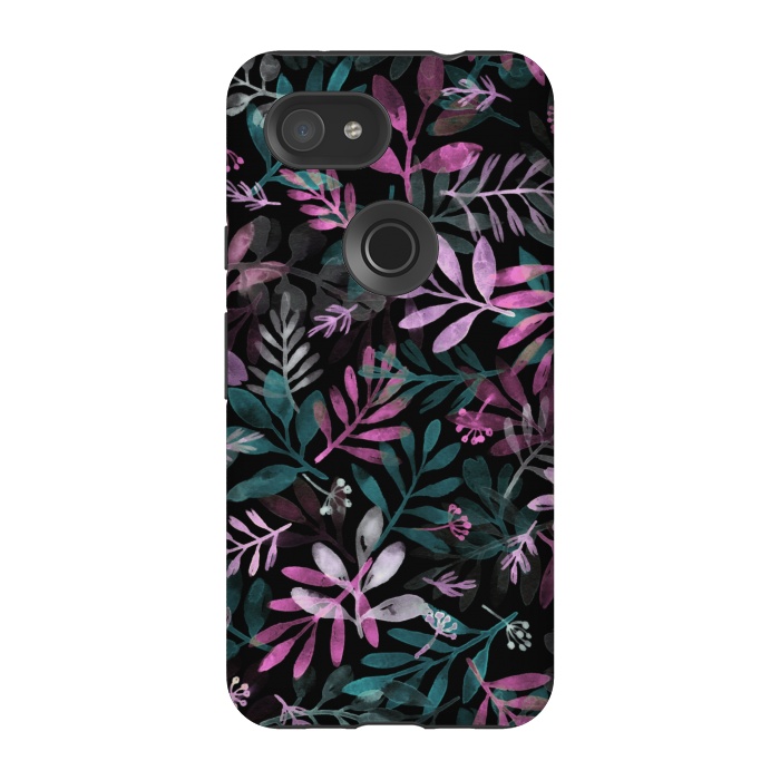 Pixel 3A StrongFit pink and green branches by Alena Ganzhela