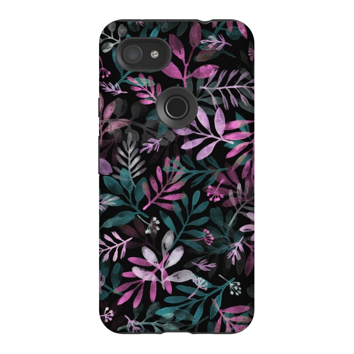 Pixel 3AXL StrongFit pink and green branches by Alena Ganzhela
