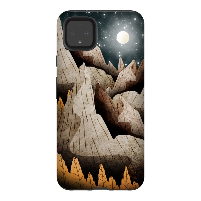 Pixel 4XL StrongFit Mountainous mountain and peaks by Steve Wade (Swade)