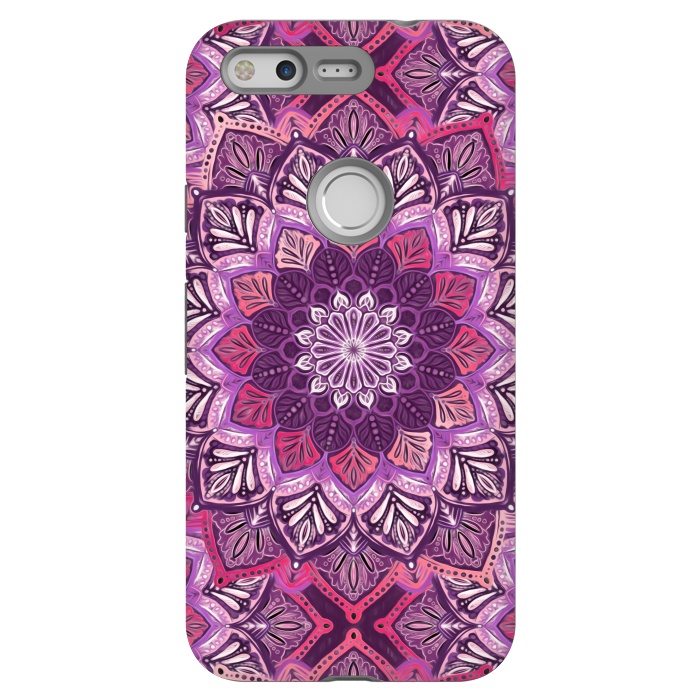 Pixel StrongFit Perfect Pearly Plum Mandala by Micklyn Le Feuvre
