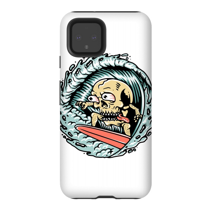 Pixel 4 StrongFit Skull Surfing by Afif Quilimo