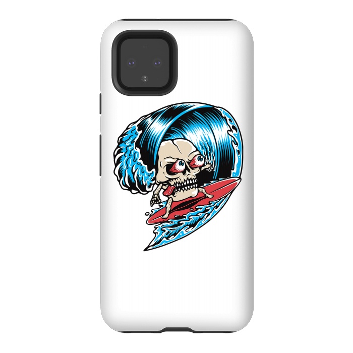 Pixel 4 StrongFit Skull Surfing 1 by Afif Quilimo