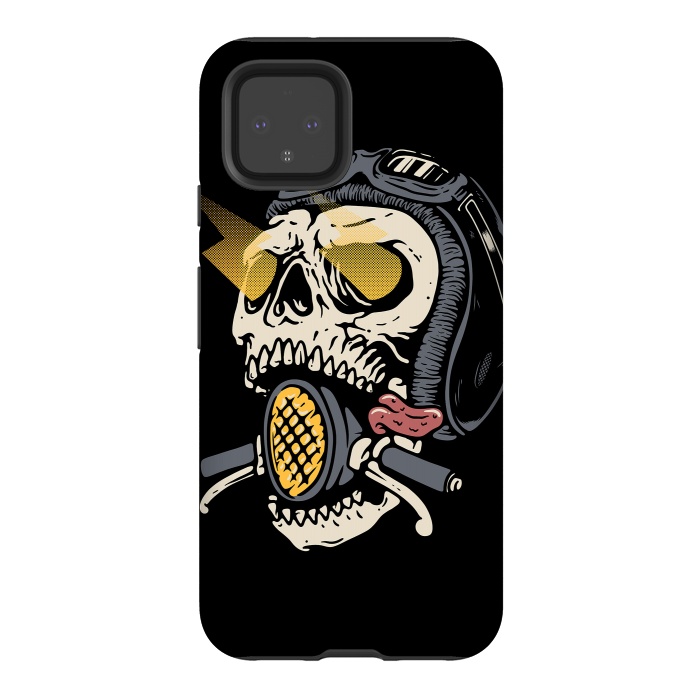 Pixel 4 StrongFit Skull Biker 1 by Afif Quilimo