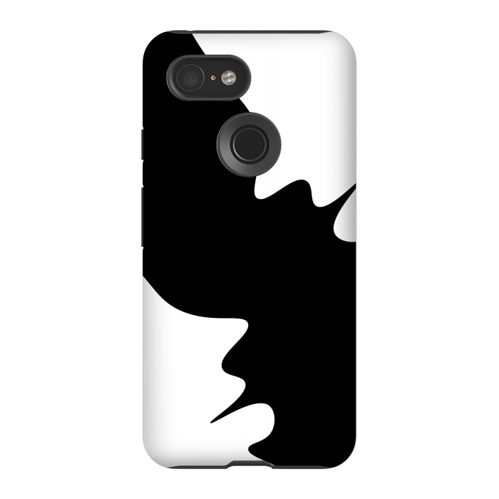Pixel 3 StrongFit Black and White Minimal Art-I by Creativeaxle