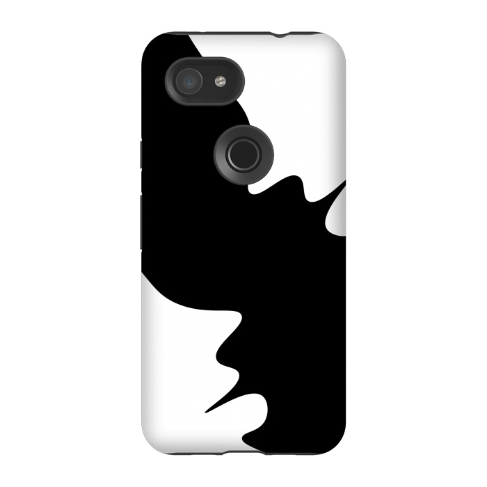 Pixel 3A StrongFit Black and White Minimal Art-I by Creativeaxle