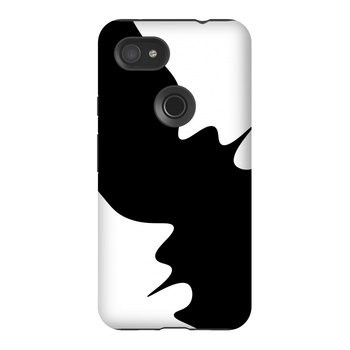 Pixel 3AXL StrongFit Black and White Minimal Art-I by Creativeaxle