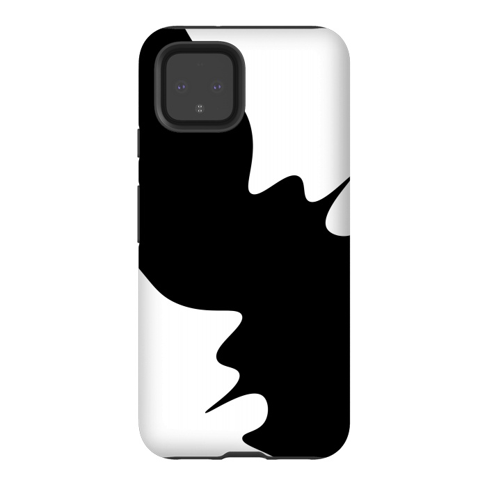 Pixel 4 StrongFit Black and White Minimal Art-I by Creativeaxle