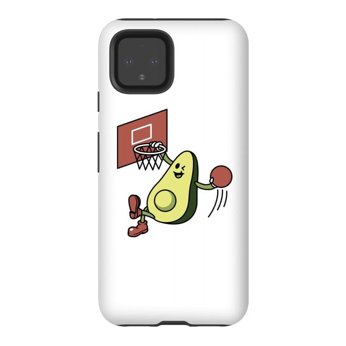 Pixel 4 StrongFit Avocado Playing Basketball by Afif Quilimo