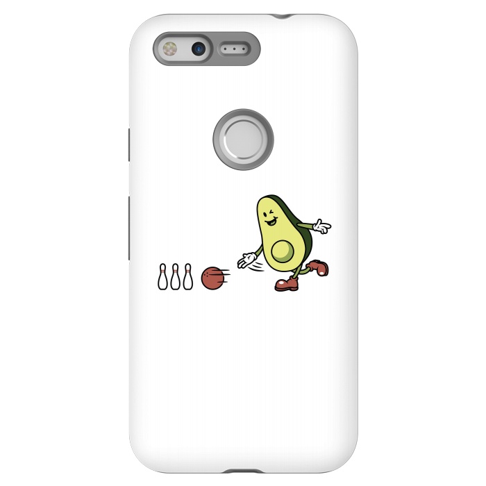 Pixel StrongFit Avocado Playing Bowling by Afif Quilimo
