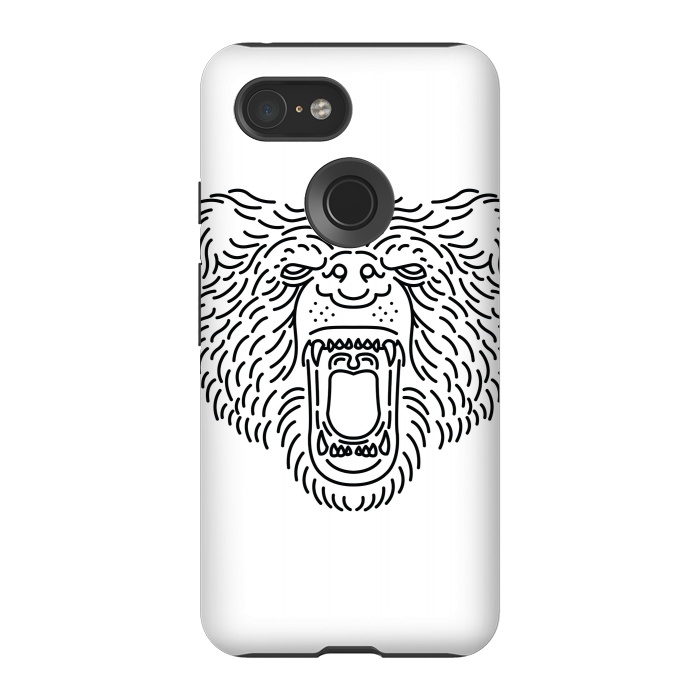 Pixel 3 StrongFit Bear Roar Line by Afif Quilimo