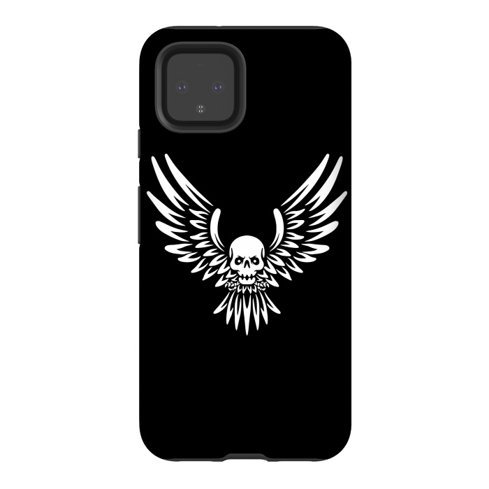 Pixel 4 StrongFit Flying Skull by Afif Quilimo