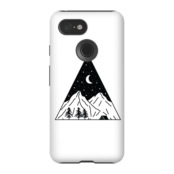 Pixel 3 StrongFit Night Camping Triangle by Afif Quilimo
