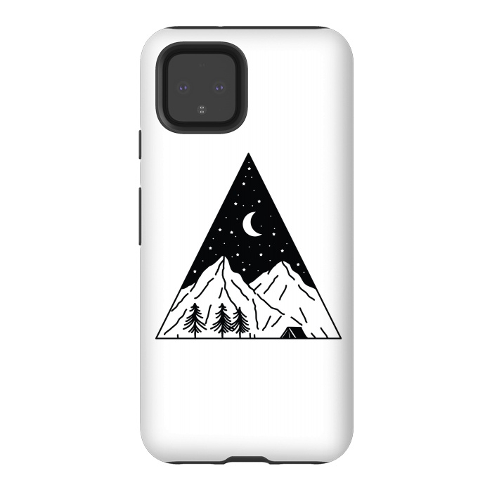Pixel 4 StrongFit Night Camping Triangle by Afif Quilimo
