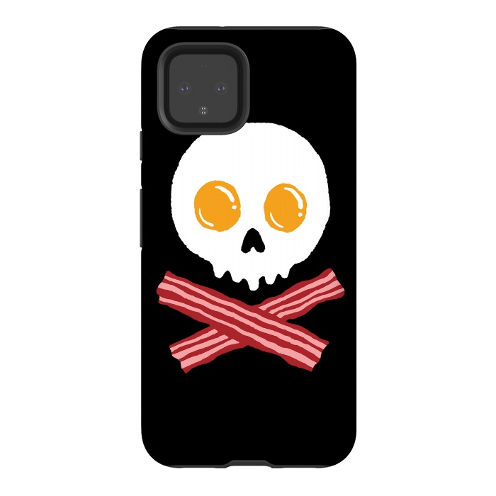 Pixel 4 StrongFit Breakfast Skull by Afif Quilimo