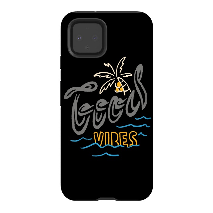 Pixel 4 StrongFit Good Vibes Typo 1 by Afif Quilimo