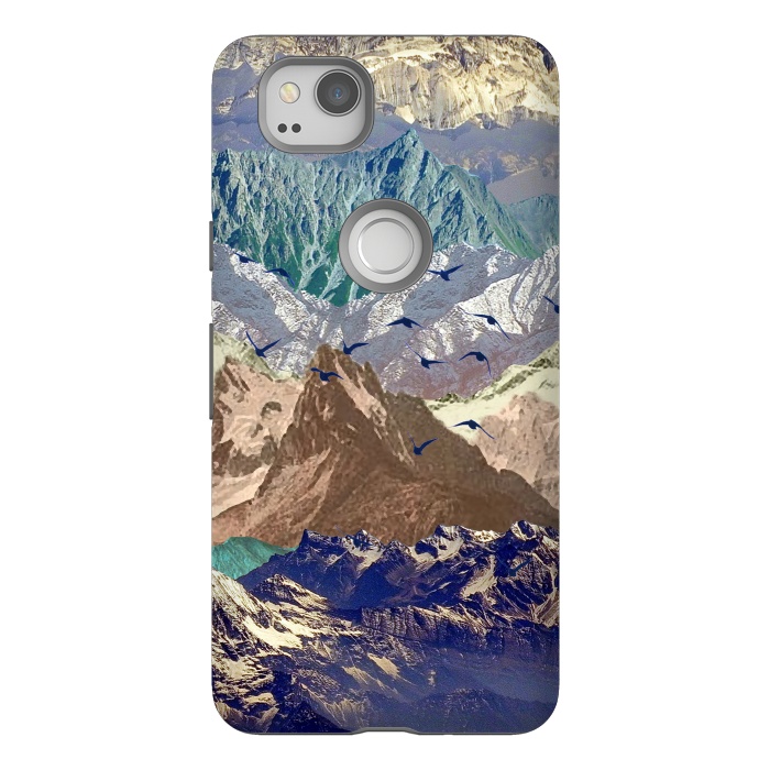 Pixel 2 StrongFit Mountain landscape utopic nature collage  by Oana 