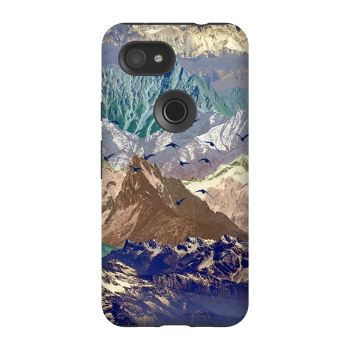 Pixel 3A StrongFit Mountain landscape utopic nature collage  by Oana 