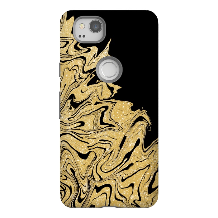 Pixel 2 StrongFit Gold marble by Jms