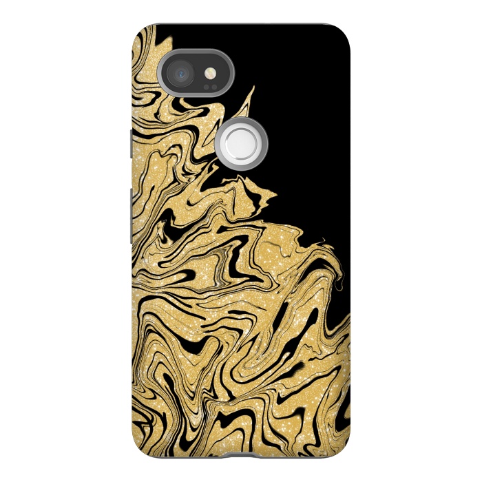Pixel 2XL StrongFit Gold marble by Jms