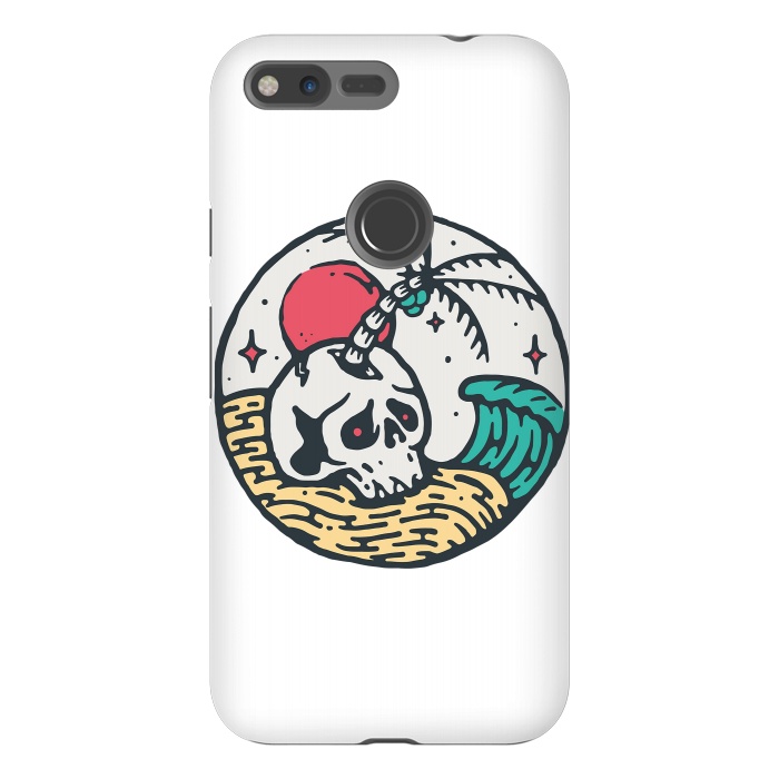Pixel XL StrongFit Skull and Beach by Afif Quilimo