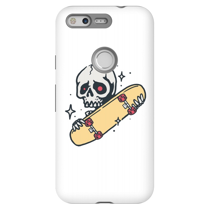 Pixel StrongFit Skull Love Skateboard by Afif Quilimo