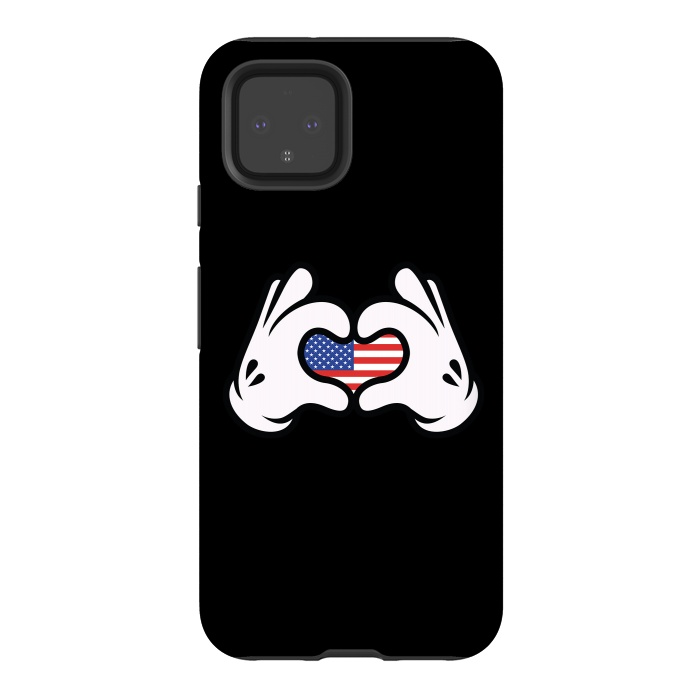 Pixel 4 StrongFit Hand Symbol of Love America by Afif Quilimo