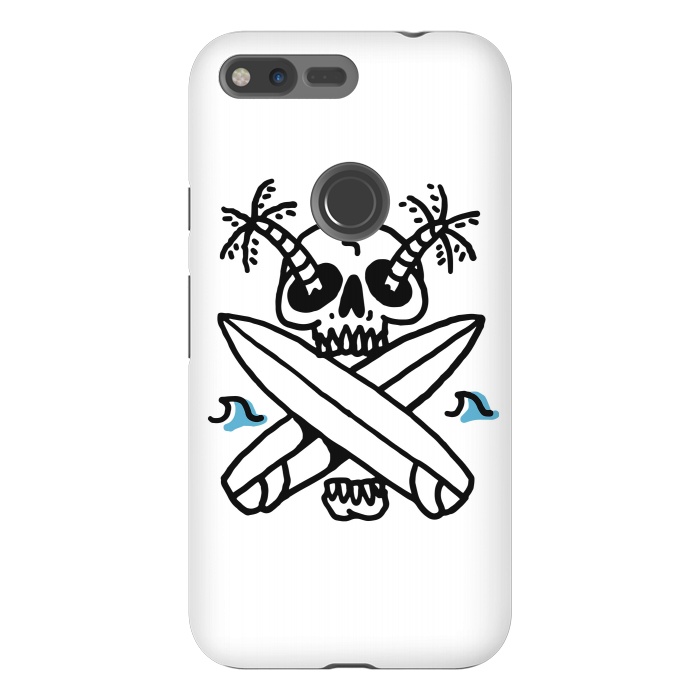 Pixel XL StrongFit Skull Surf Beach by Afif Quilimo