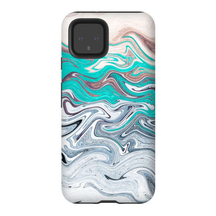Pixel 4 StrongFit The liquid marble beach by Steve Wade (Swade)