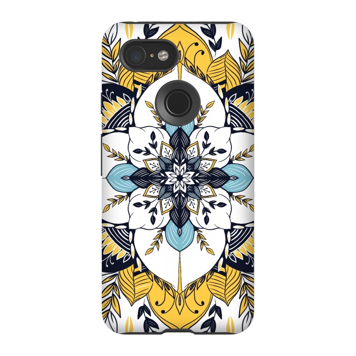 Pixel 3 StrongFit Stained Glass Boho by Rose Halsey