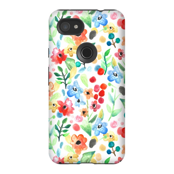 Pixel 3AXL StrongFit Flourish - Watercolour Floral by Tangerine-Tane
