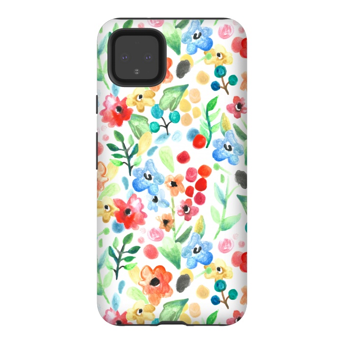 Pixel 4XL StrongFit Flourish - Watercolour Floral by Tangerine-Tane