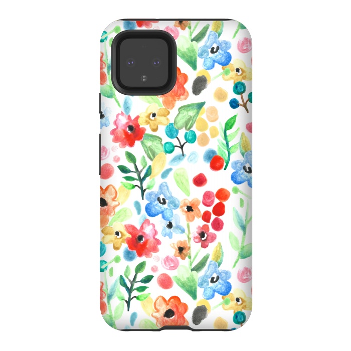 Pixel 4 StrongFit Flourish - Watercolour Floral by Tangerine-Tane