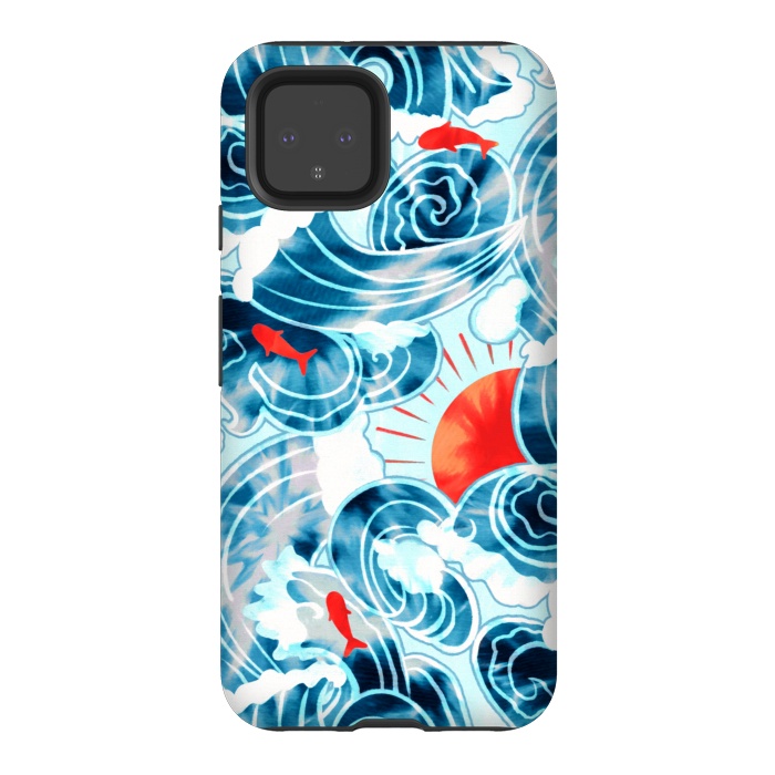 Pixel 4 StrongFit Ocean Tide Dye  by Tigatiga