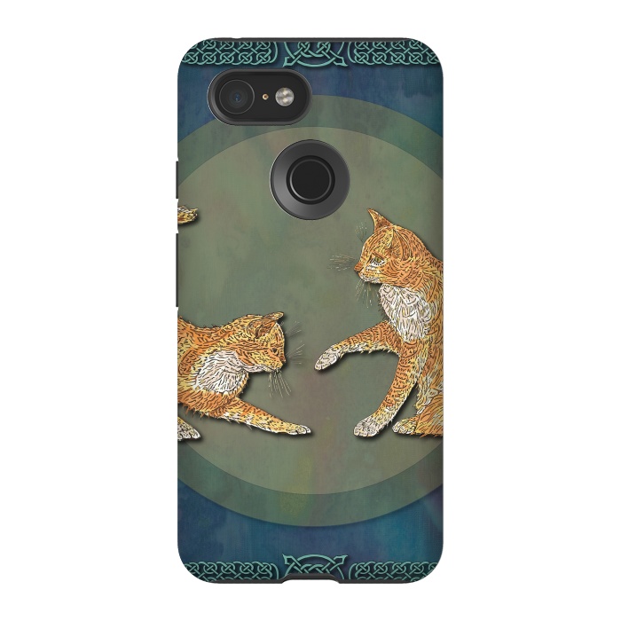 Pixel 3 StrongFit Ginger Cats by Lotti Brown