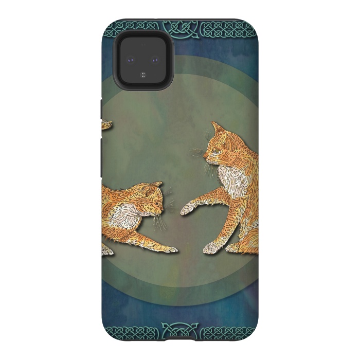Pixel 4XL StrongFit Ginger Cats by Lotti Brown
