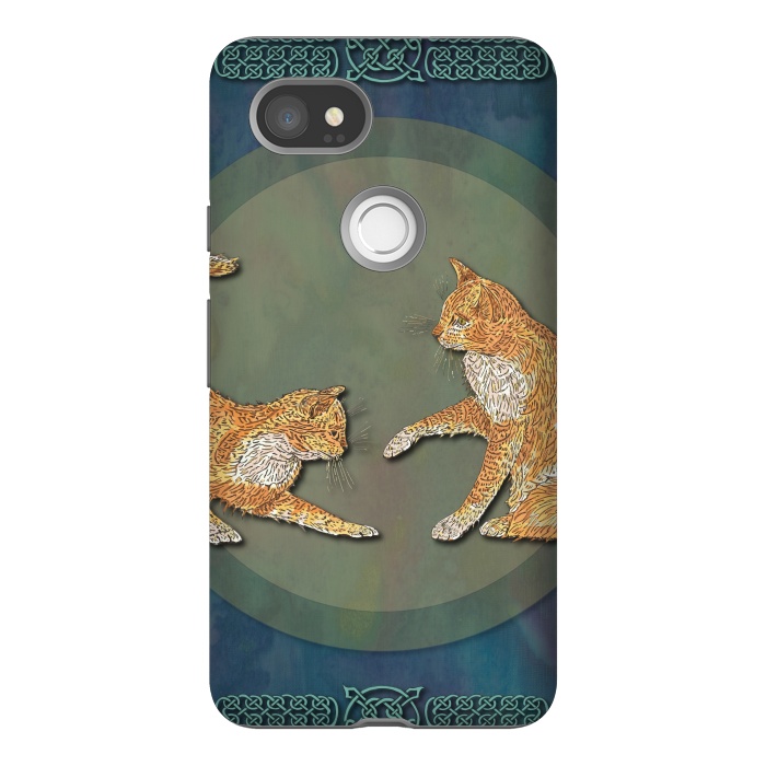 Pixel 2XL StrongFit Ginger Cats by Lotti Brown