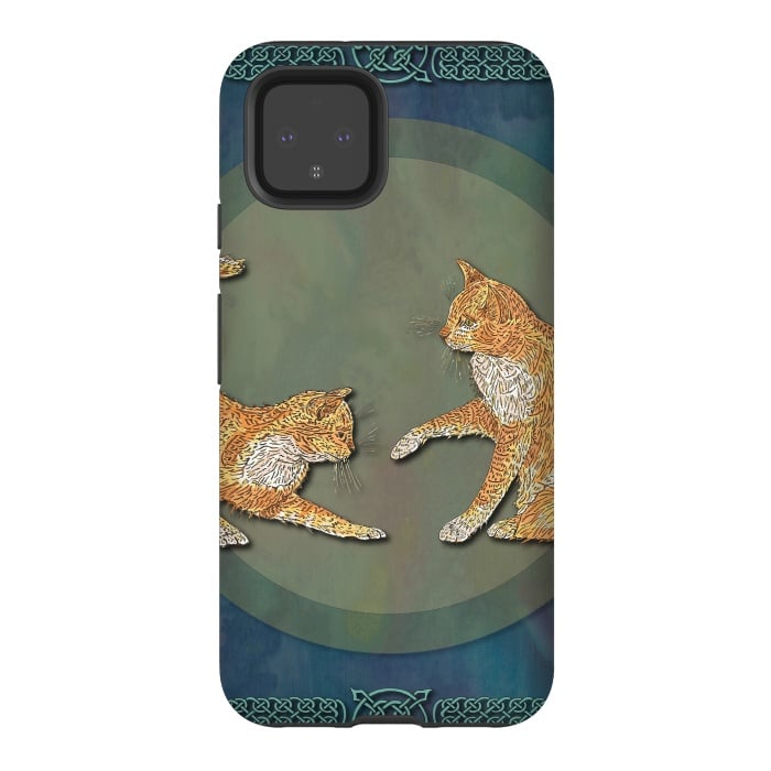 Pixel 4 StrongFit Ginger Cats by Lotti Brown