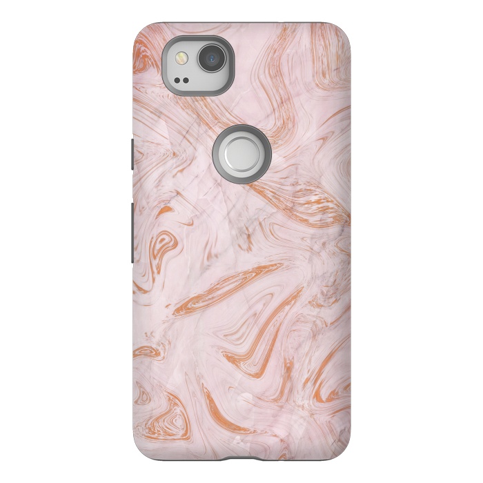 Pixel 2 StrongFit Rose Gold Marble by Martina