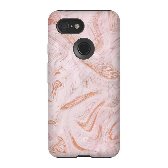 Pixel 3 StrongFit Rose Gold Marble by Martina