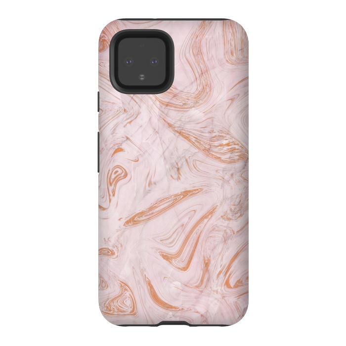 Pixel 4 StrongFit Rose Gold Marble by Martina