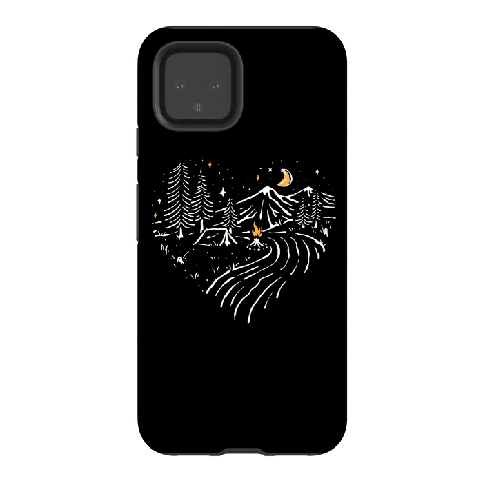 Pixel 4 StrongFit Camping in Love by Afif Quilimo