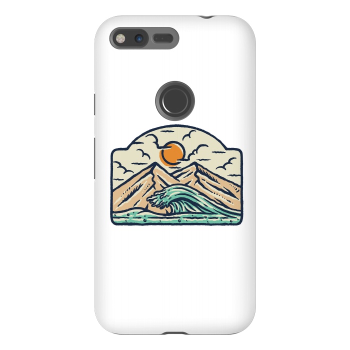 Pixel XL StrongFit Mountain and Wave by Afif Quilimo