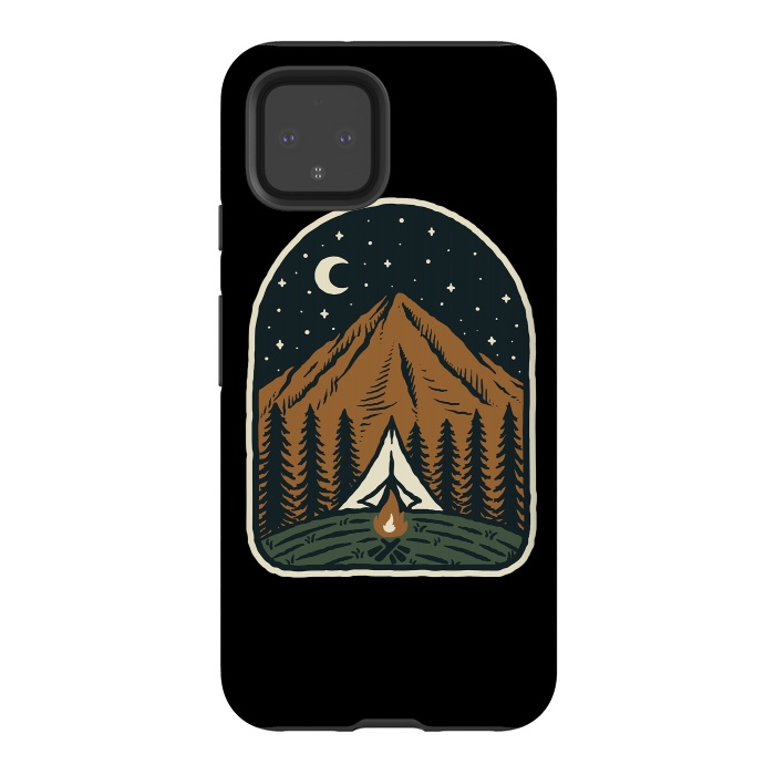 Pixel 4 StrongFit Camp Mountain Night by Afif Quilimo
