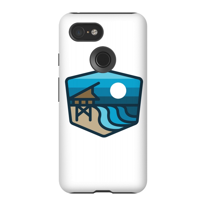 Pixel 3 StrongFit Beach Bold by Afif Quilimo