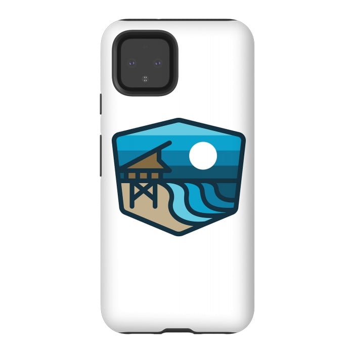 Pixel 4 StrongFit Beach Bold by Afif Quilimo